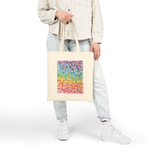 Load image into Gallery viewer, "Jelly Roll Jumble" by H.W., age 12 of The QuiltCon 2026 Collection - Cotton Canvas Tote Bag
