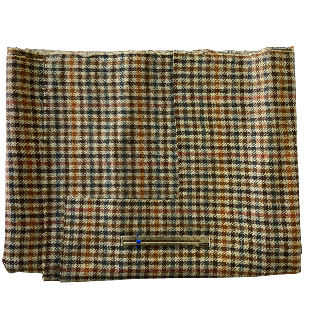 Previously Loved Fabric: Fall Checked Wool (2.5yds x 56”)