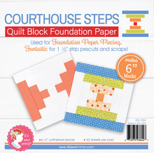 Load image into Gallery viewer, Courthouse Steps Quilt Block Foundation Papers
