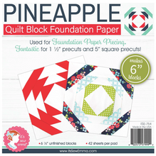 Load image into Gallery viewer, Pineapple Quilt Block Foundation Papers
