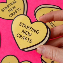 Load image into Gallery viewer, Crafts Conversation Heart Vinyl Sticker
