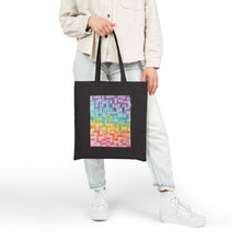 Load image into Gallery viewer, "Jelly Roll Jumble" by H.W., age 12 of The QuiltCon 2026 Collection - Cotton Canvas Tote Bag
