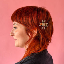 Load image into Gallery viewer, Sawtooth Star Hair Clip - Quilt Hair Accessories
