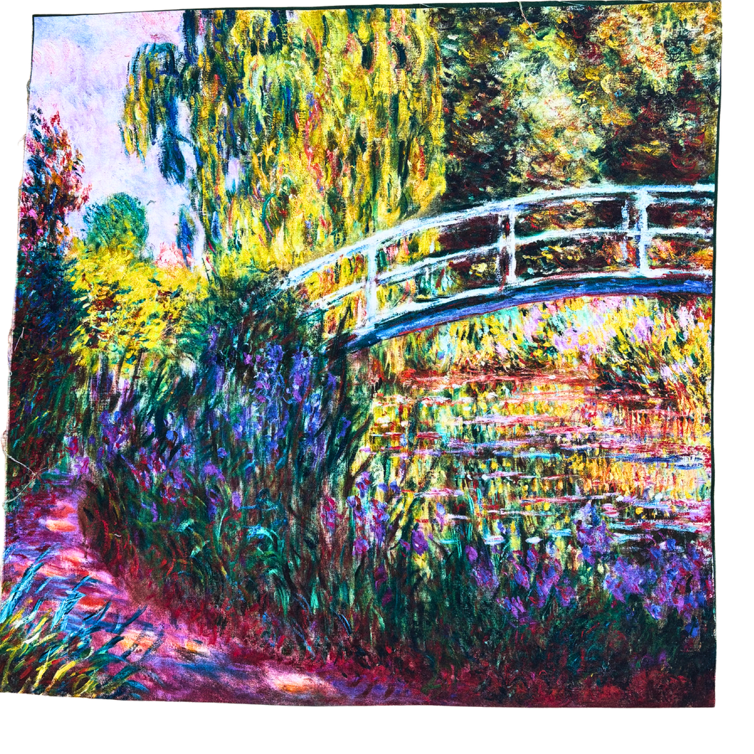 Previously Loved Fabric: The Japanese Bridge (22x22)