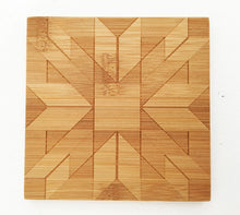 Load image into Gallery viewer, Ruby Roads Square Coaster 4pc Set by Built Quilt
