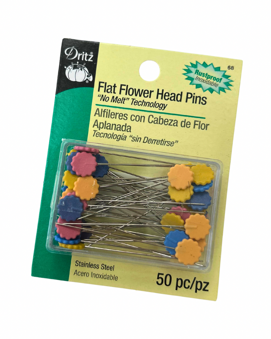 Flat Flower Head Pins by Dritz (“No Melt” Technology)