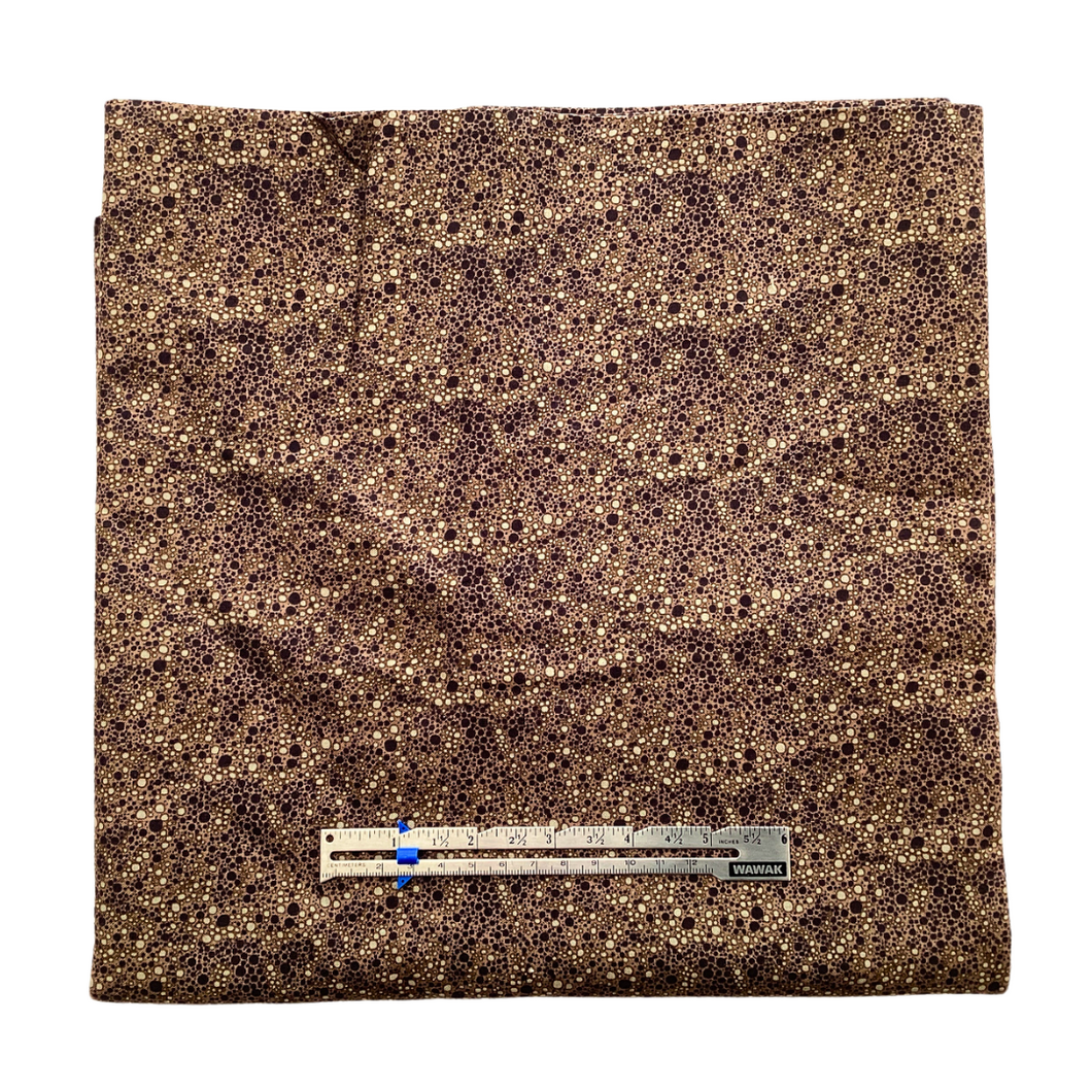 Previously Loved Fabric: Brown Bubbles (2.5 yds)