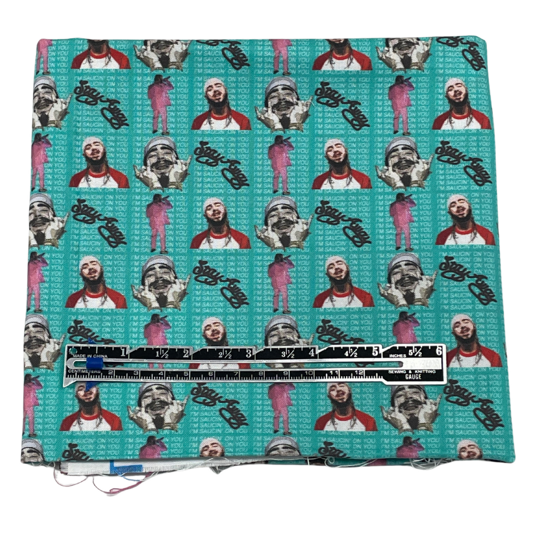 Previously Loved Fabric: Post Malone Fabric (Fat Quarter+)