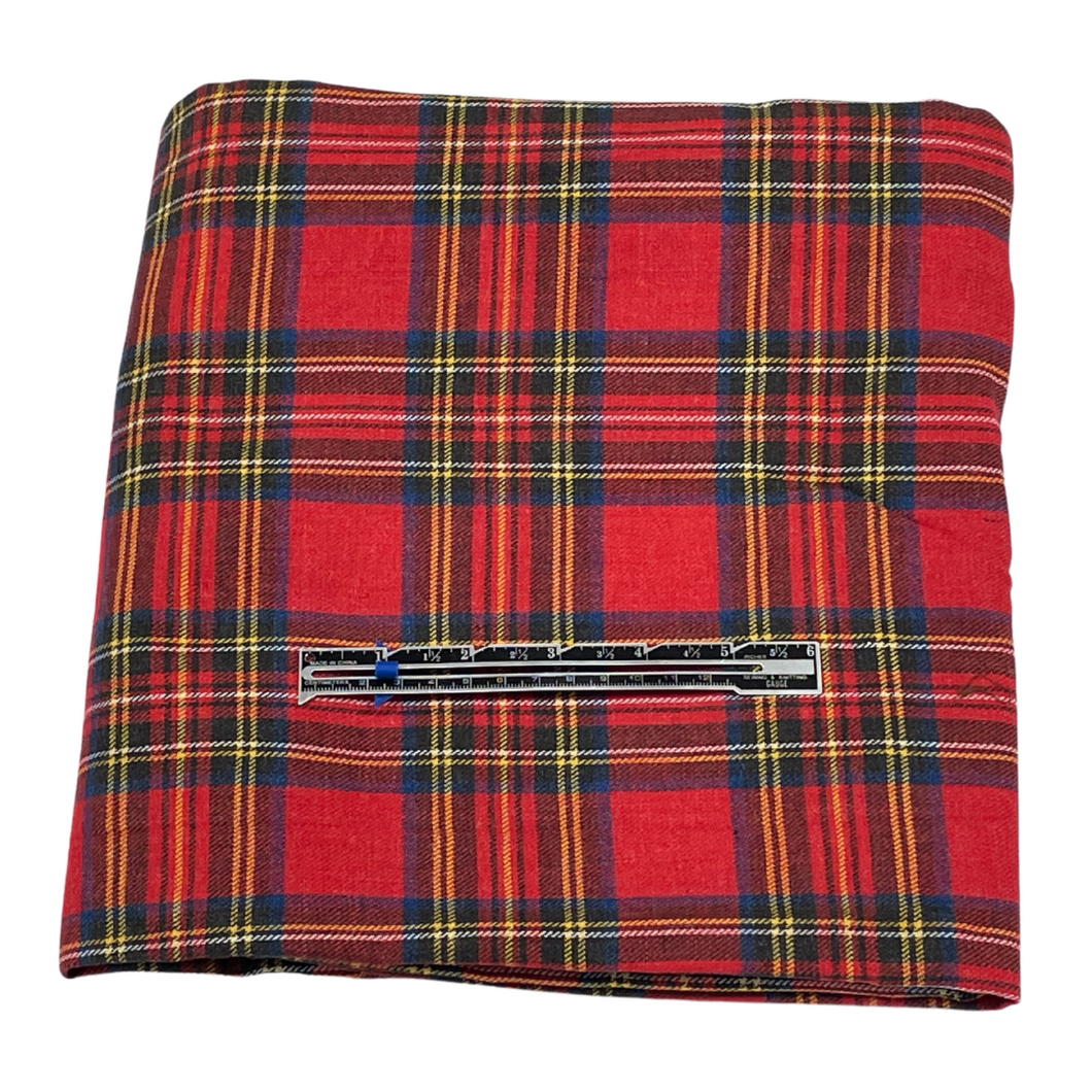 Previously Loved Fabric: Woven Red Plaid (2.25 yds)