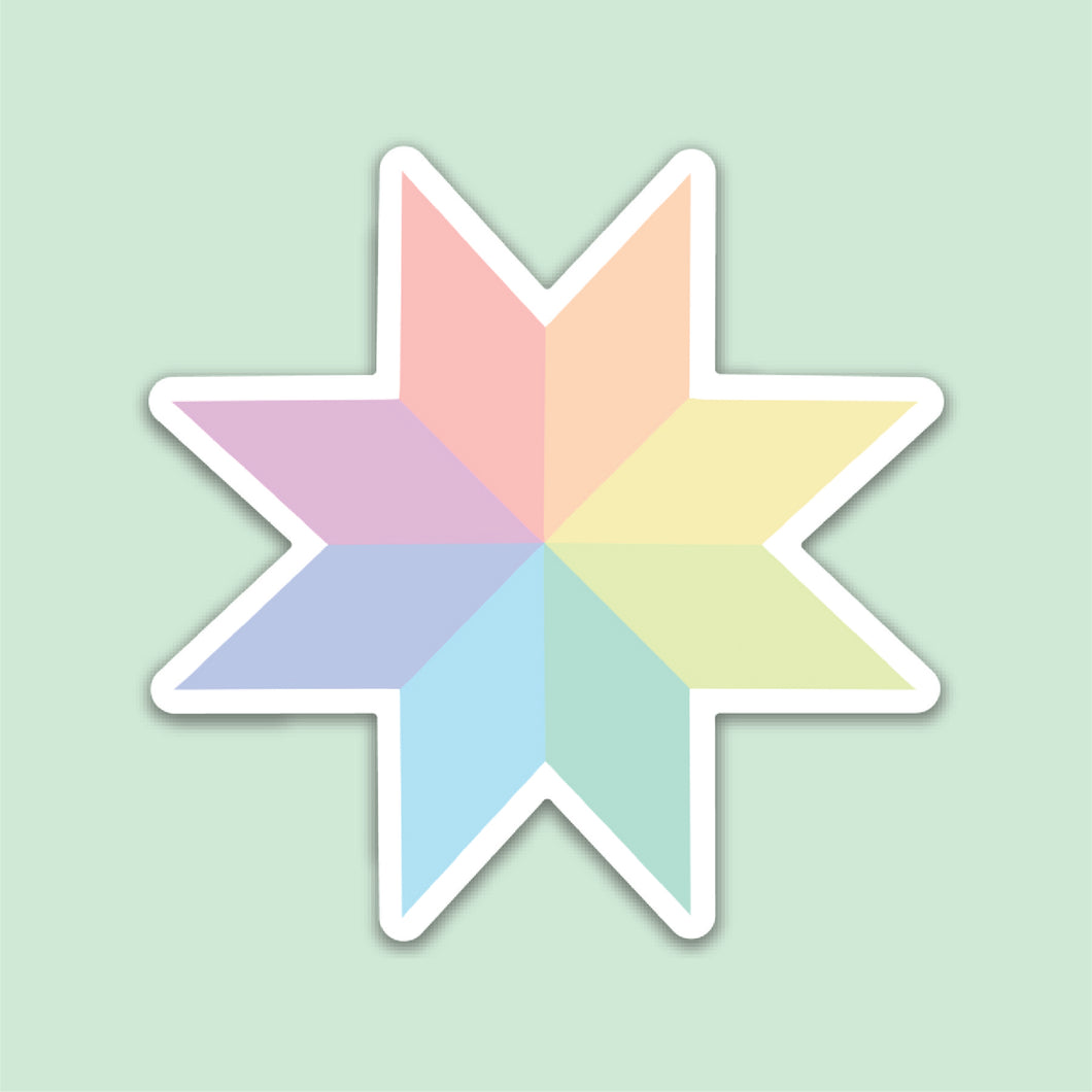 Quilt Star Sticker by Coco West Illustration