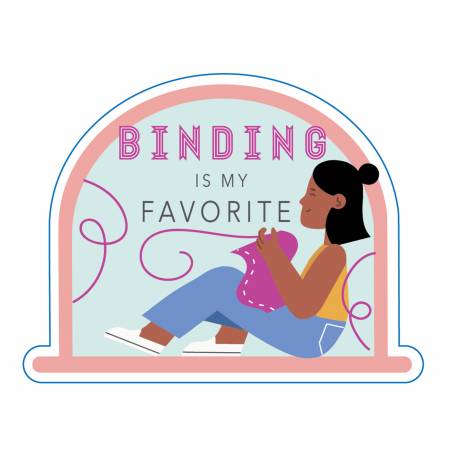 Binding is My Favorite Sticker by Slightly Biased Quilts