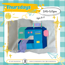 Load image into Gallery viewer, Q1: Thursdays / 3:45 pm / Kids' Sewing Class
