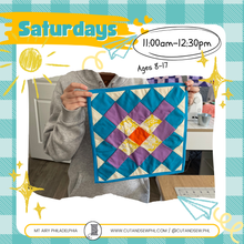 Load image into Gallery viewer, Q1: Saturdays / 11:00 am / Kids' Sewing Class

