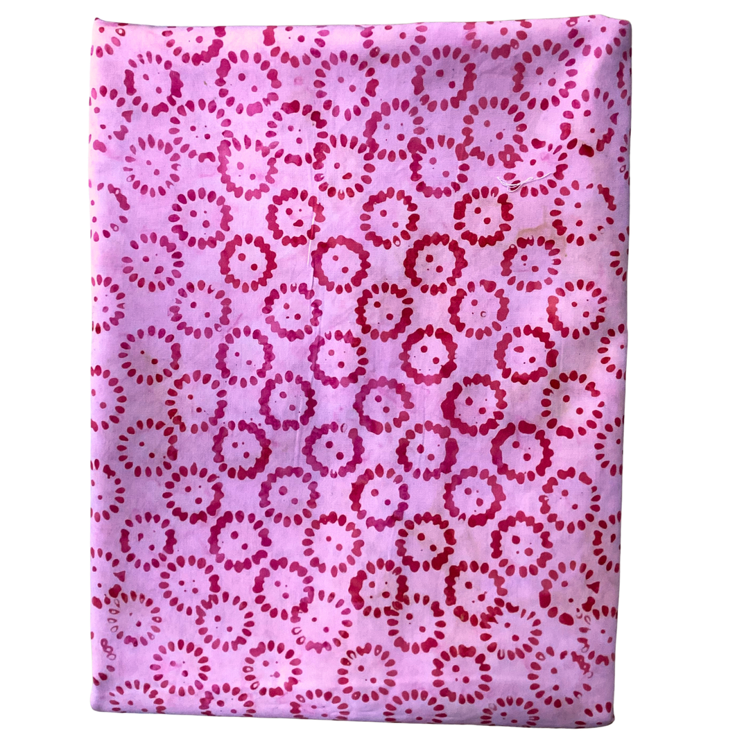 Previously Loved Fabric: Pink Tie-dye Buttons (2yds)