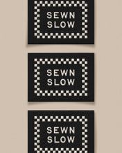 Load image into Gallery viewer, Sewn Slow Black Large Garment Labels
