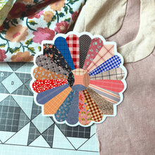 Load image into Gallery viewer, Quilt Flower Vinyl Stickers, Sewing Sticker, Quilt Sticker
