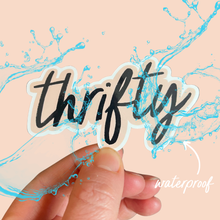 Load image into Gallery viewer, Thrifty Vinyl Sticker, Thrifting, Thrift store, second hand
