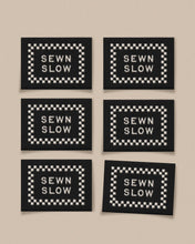 Load image into Gallery viewer, Sewn Slow Black Large Garment Labels
