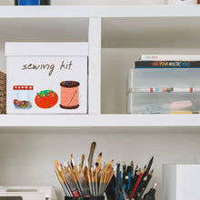 Load image into Gallery viewer, Red Pin Cushion Vinyl Stickers, sewing quilt sticker
