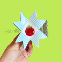 Load image into Gallery viewer, Tomato Quilt Hair Claw  TPF x Chaos Magic Studio
