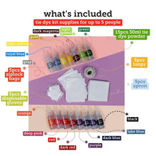 Load image into Gallery viewer, Incraftables 15 Color Tie Dye Kit with Gloves &amp; Aprons
