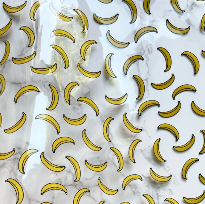 Clear Vinyl with Bananas by Sew Hungry Hippie