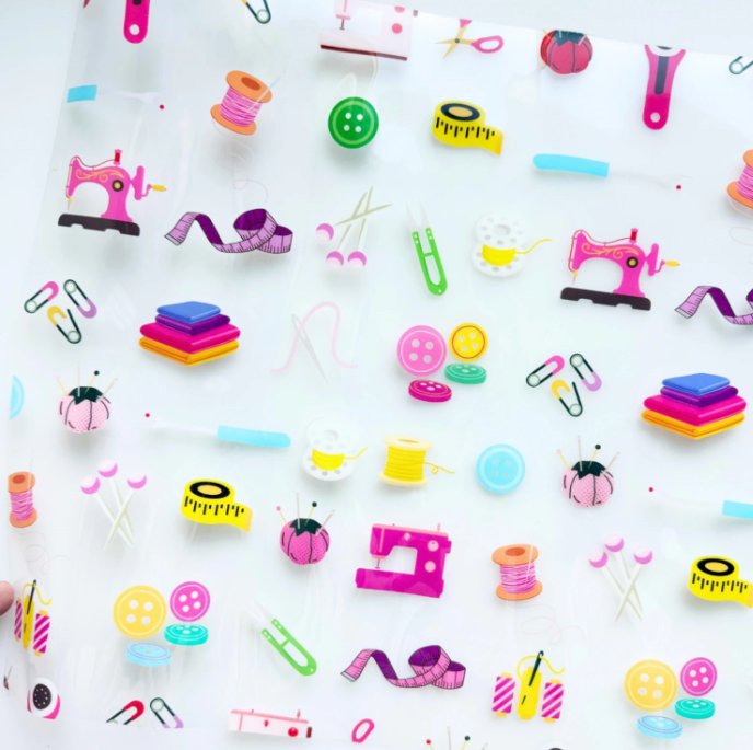 Clear Vinyl with Sewing Notions by Sew Hungry Hippie