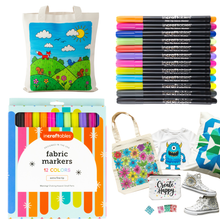 Load image into Gallery viewer, Incraftables 12-Pack Fabric Markers, Permanent Non-Bleed
