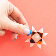 Load image into Gallery viewer, Sawtooth Star Hair Clip - Quilt Hair Accessories
