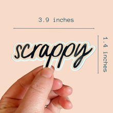 Load image into Gallery viewer, Scrappy Vinyl Stickers, recycle sticker, sewing sticker
