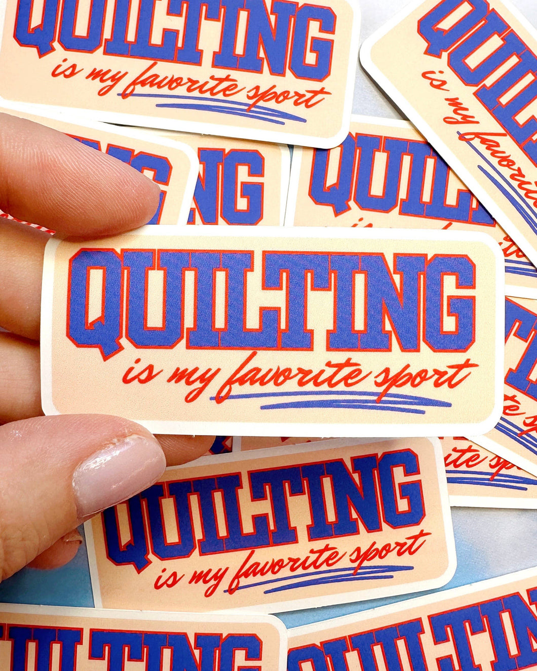 Quilting is My Favorite Sport Sticker by Feral Notions