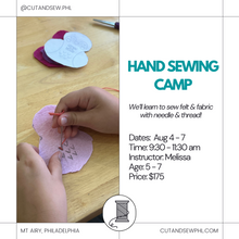 Load image into Gallery viewer, Summer 2025: Hand Sewing Camp (ages 5-7)
