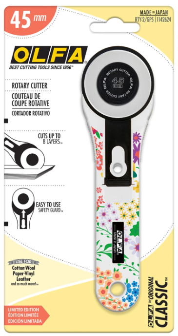 OLFA Rotary Cutter 45mm in Blooming Garden