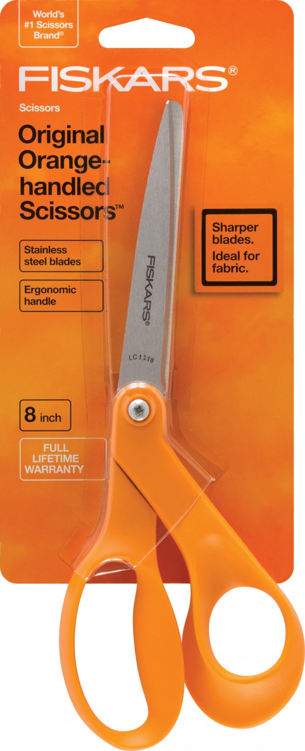 Fiskars All Purpose Bent Right Handed Scissor 8in