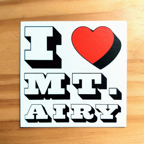 I <3 Mt Airy sticker